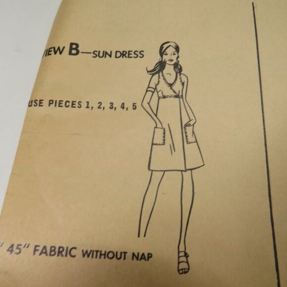 McCalls 2894 Sewing Pattern Swim Suit, Cover Up, Wrap Dress, Sundress w tie - Picture 4 of 10